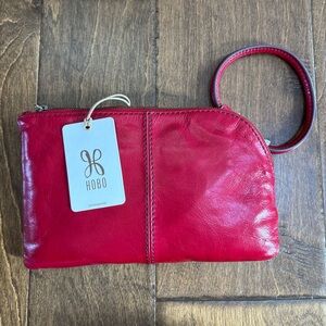 HOBO Vibrant Red Leather Clutch